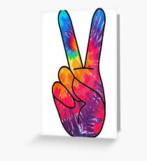 Tarjeta de felicitación Tie Dye Peace Sign