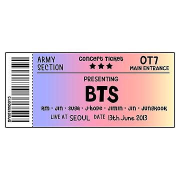 BTS Concert Ticket