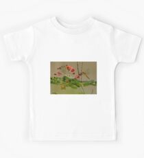 Dragonfly & Red Flower Kids Tee