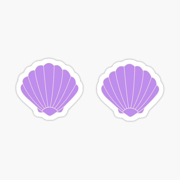 Purple Seashell Stickers | Redbubble