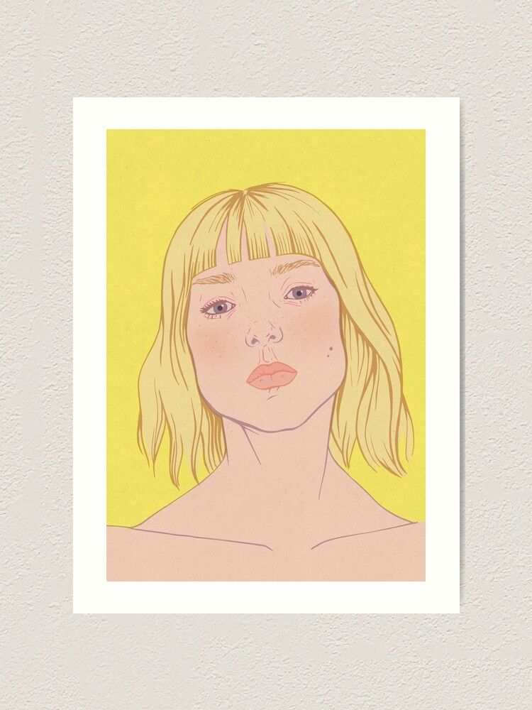 Alternate view of Lea- fashion illustration portrait Art Print