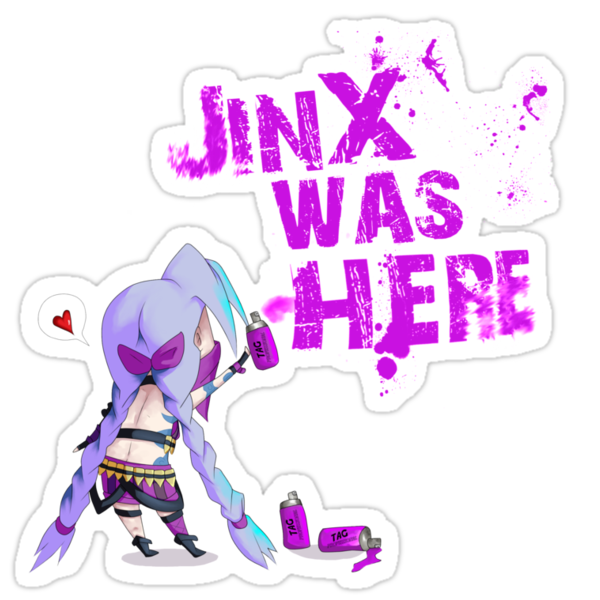 Jinx Was Here Stickers By Runeslays Redbubble