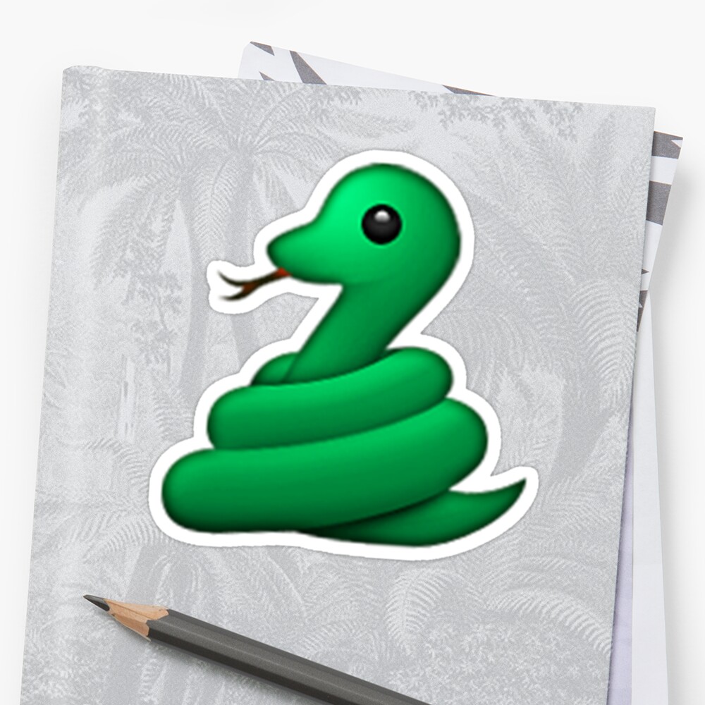 "Emoji Snake" Sticker by animalz Redbubble