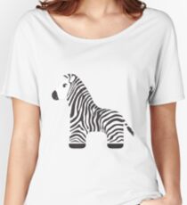 Cartoon Zebra Women's Relaxed Fit T-Shirt