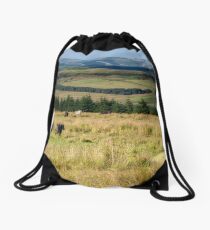 Scotland view from the English borders Drawstring Bag