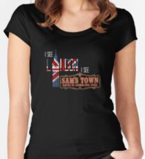I see London, I see Sam's Town Tailliertes Rundhals-Shirt