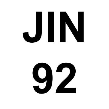 BTS Jin 92: Logo - Bts Jin - Baseball T-Shirt