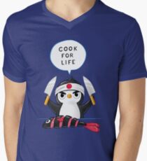 Penguin Chef Men's V-Neck T-Shirt