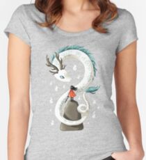 Camiseta entallada de cuello redondo espíritu de dragón