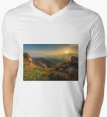 View from the rocks at sunset V-Neck T-Shirt
