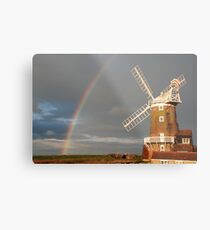 Cley Windmill and Rainbow 2010 Metal Print