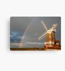 Cley Windmill and Rainbow 2010 Canvas Print