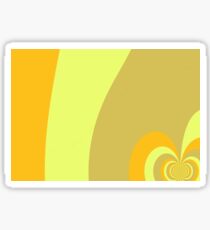Multicolor Yellow swirl abstract pattern Sticker
