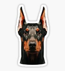 Doberman low poly Sticker