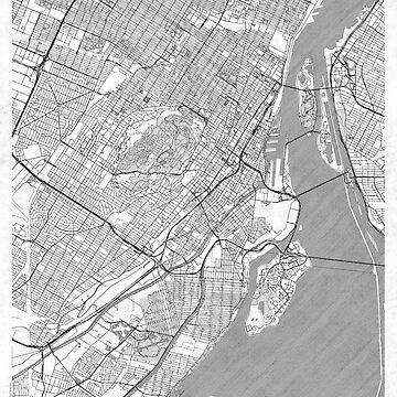 Artwork thumbnail, Montreal Map Line by HubertRoguski