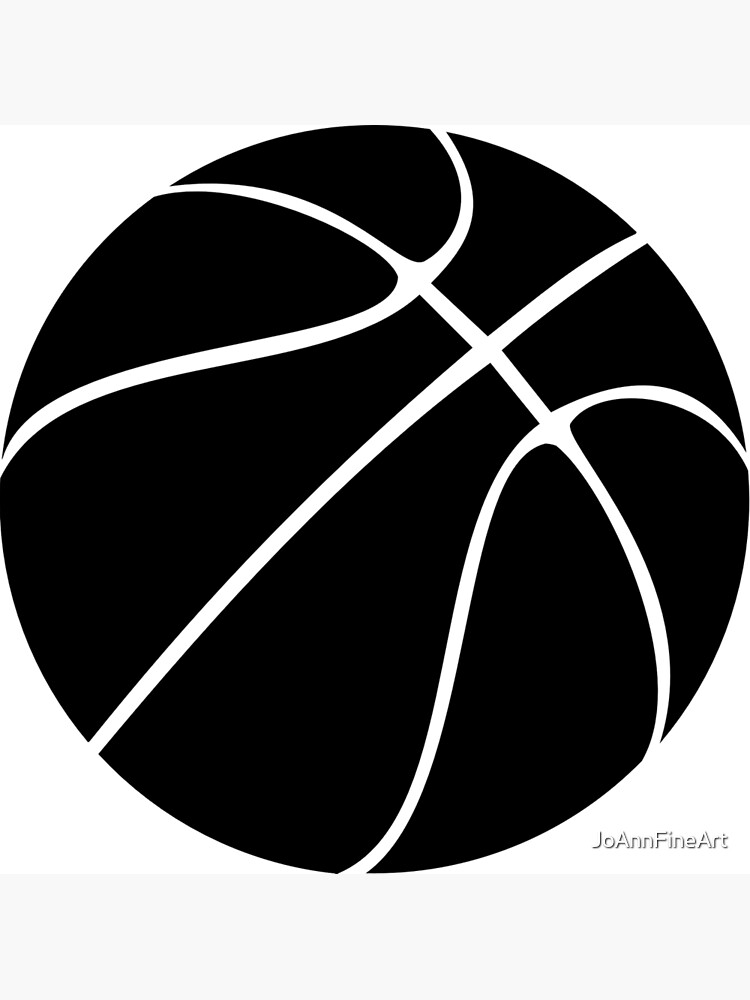 "Basketball silhouette in black and transparent" Canvas Print by