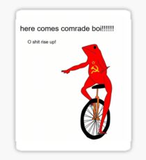 HERE COME DAT BOI COMMUNISM STICKER Sticker