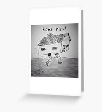 PUN COMIC - "HOME RUN!" Greeting Card