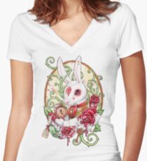 Rabbit Hole Women's Fitted V-Neck T-Shirt
