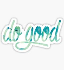 Do Good Blue Watercolor Sticker