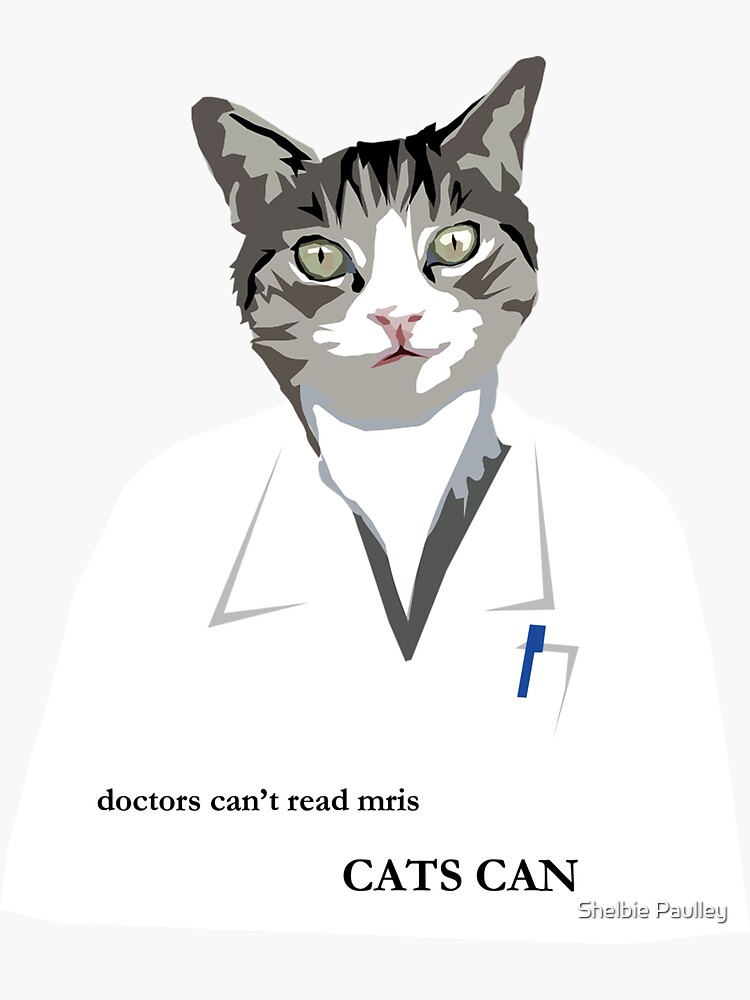 "Cat Scan" Sticker by ouchapparel | Redbubble