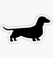 Dachshund Silhouette(s) Sticker