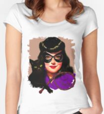 Vintage Catwoman Women's Fitted Scoop T-Shirt