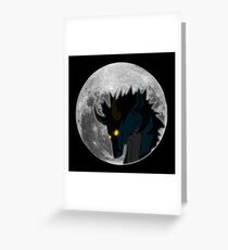 Sky and Moon - White Greeting Card