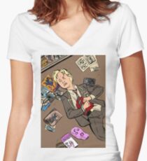 Shot Women's Fitted V-Neck T-Shirt