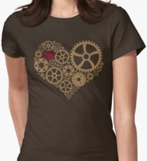 Light Steampunk Heart Women's Fitted T-Shirt