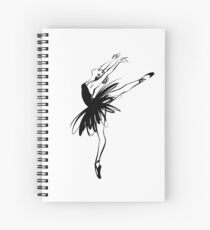 Ballerina in tutu in performance position. Spiral Notebook