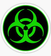 Clean Biohazard Symbol Green - Science Nerd Sticker
