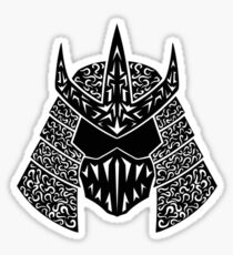 Shred Head (black) Sticker