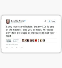 Trump IQ Tweet Sticker
