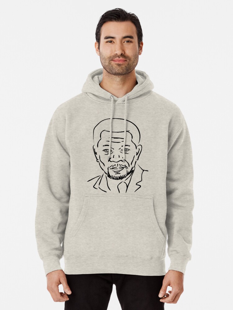 Unisex Morgan Freeman White Hoodie