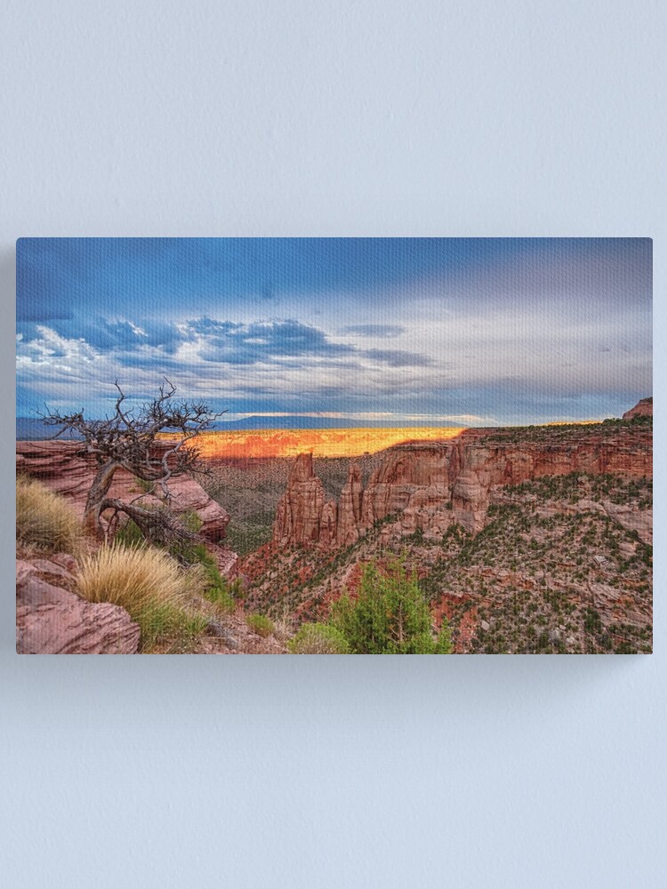 Alternate view of Sunset Burning Ridge Colorado National Monument Canvas Print