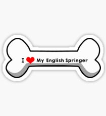 I Love My English Springer Spaniel Sticker