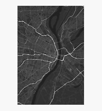 St. Louis, USA Map. (Black on white) Fotodruck