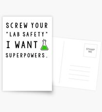 Screw your lab safety, I want super powers Postcards