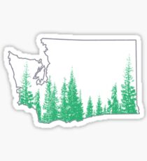 Evergreen State Outline Sticker