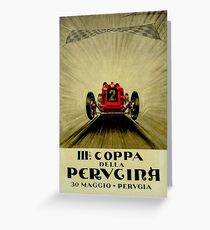 "PERVGINA GRAND PRIX" Vintage Auto Racing Print Greeting Card