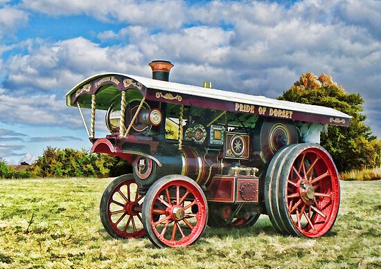 BLANK GREETINGS CARD SHOWMANS ENGINE ’ TRACTION ENGINE