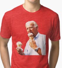 Joe Biden Eating Ice Cream Tri-blend T-Shirt