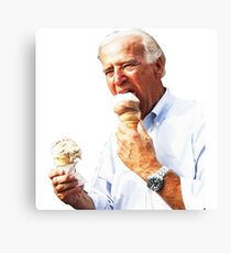 Joe Biden Eating Ice Cream Canvas Print