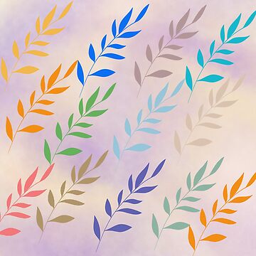 Artwork thumbnail, Colorful Leafs pattern by Gans10