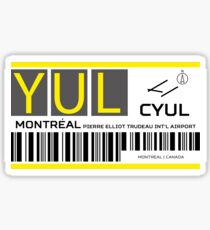 Destination Montreal Airport Sticker