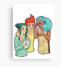 Poke-Girls Starters Canvas Print