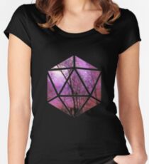 Purple trees d20 Women's Fitted Scoop T-Shirt