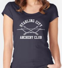 Starling City Archery Club – Arrow, Ollie Queen Women's Fitted Scoop T-Shirt