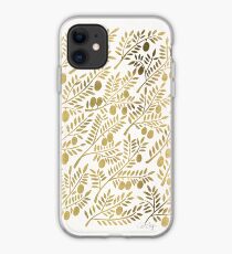 Gold Olive Branches iPhone Case